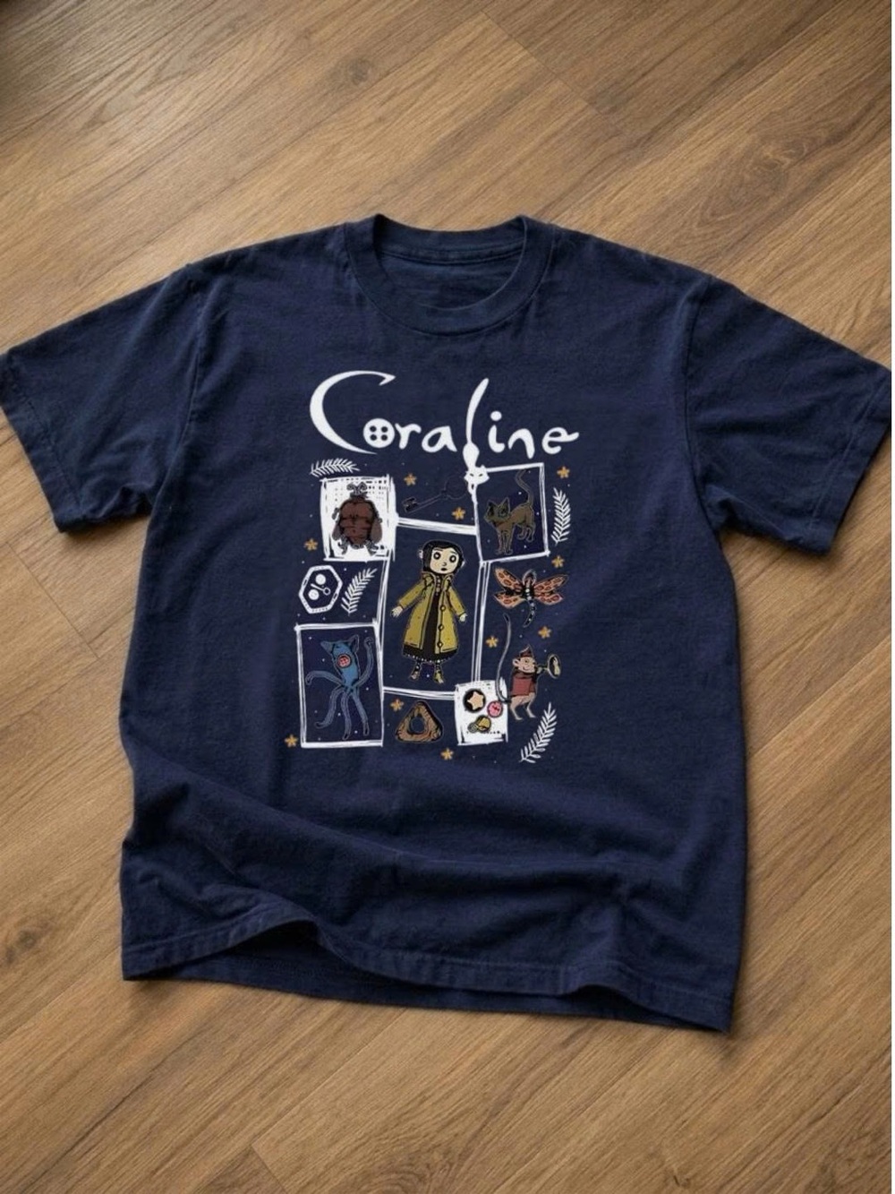 Coraline Navy Short Sleeve Graphic Tee
